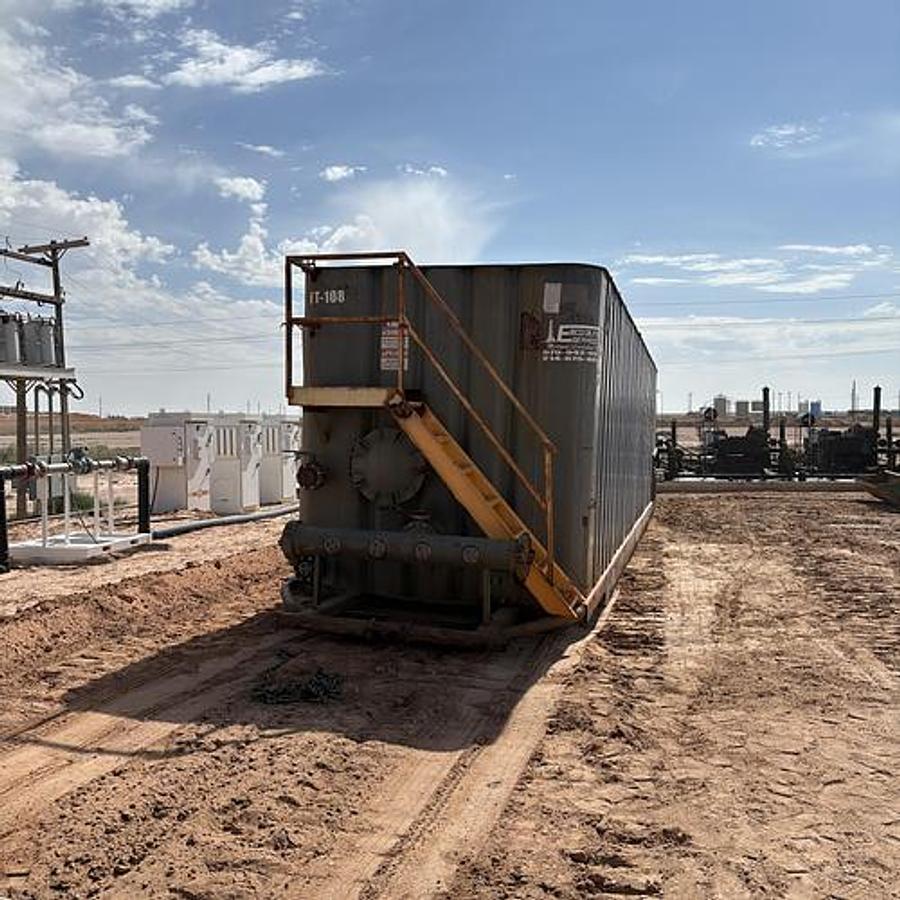 Used 500BBL Frac Tanks- 43x8.5x11, Corrugated Steel, V-bottom, Used Basic Refurb