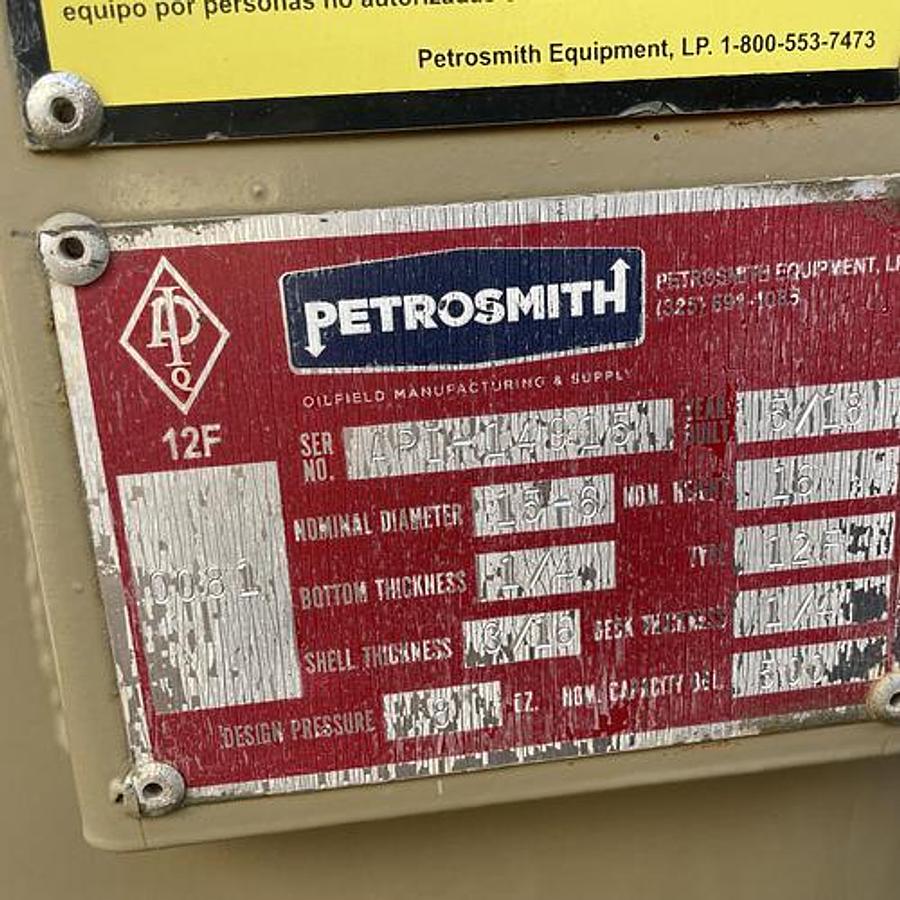 Used Petrosmith 500BBL Vertical Storage Tanks - 15’6” x 16’, Carbon Steel, Flat Bottom, Used Basic Refurb, 2018