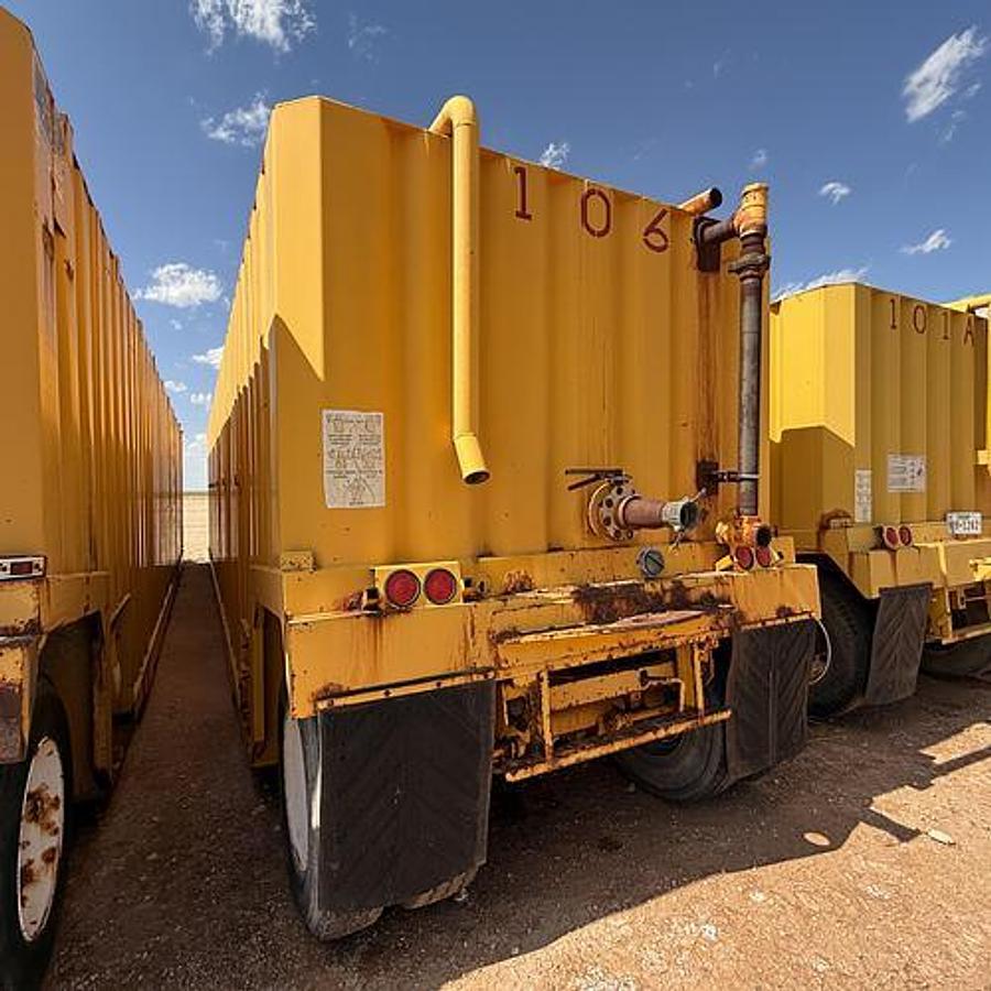 Used 500BBL Frac Tanks- 43x8.5x11, Corrugated Steel, V-bottom, Used Basic Refurb