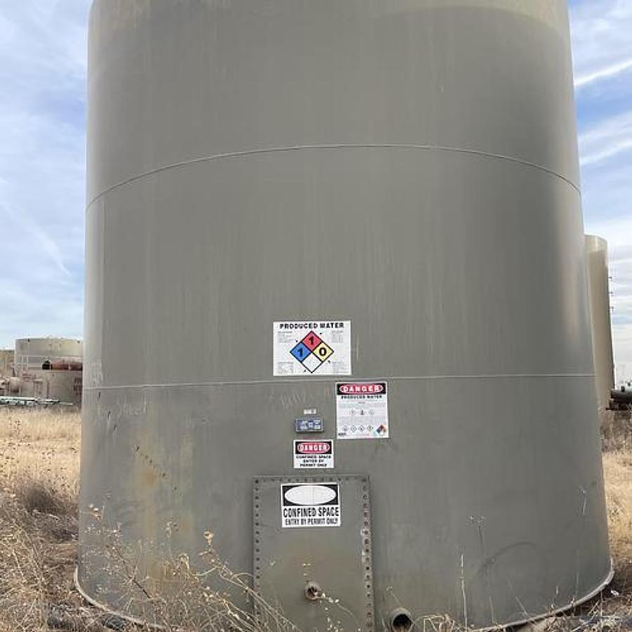Used 2014 Permian Tank 500BBL Vertical Storage Tank - 15’6” x 16”, Carbon Steel, Flat Bottom, Used Basic Refurb