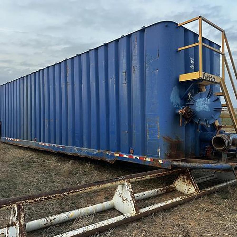 Used 500BBL Frac Tanks- 43x8.5x11, Corrugated Steel, V-bottom, Used Basic Refurb