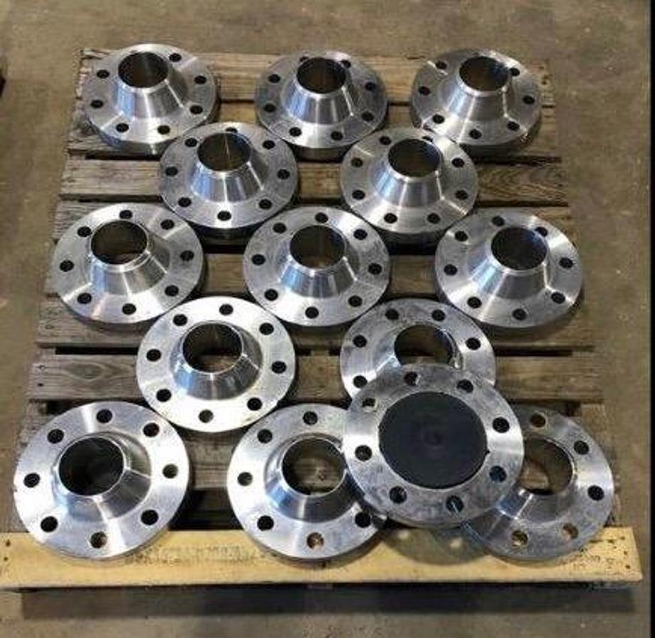 New 4” Stainless Steel Flanges- RFWN, Sch. 80, 300#, SA-182 F316/316L