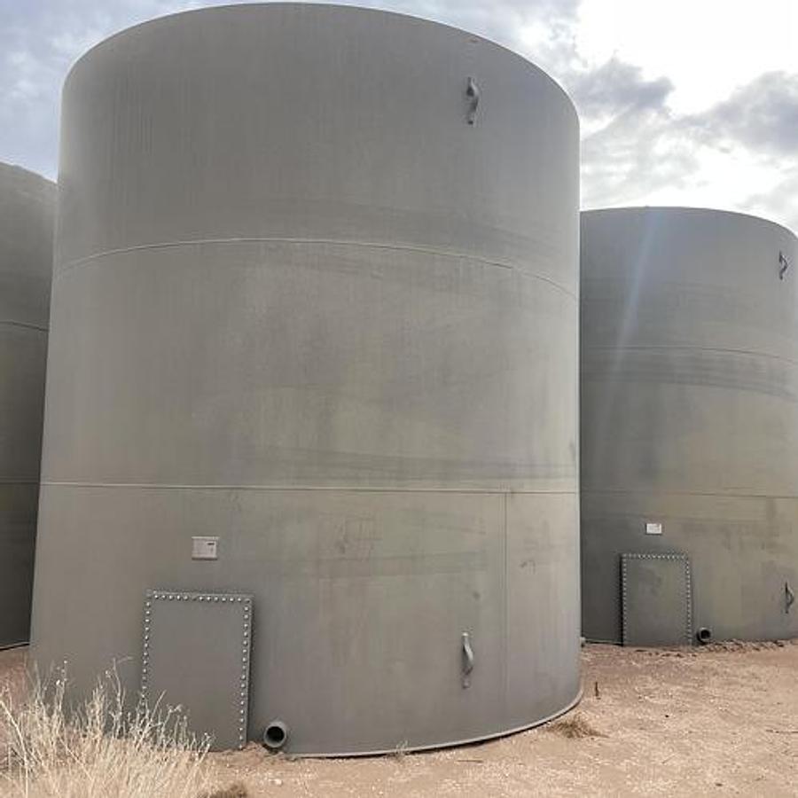 Used Palmer Of Texas 500BBL Vertical Storage Tanks – 15’6” x 16’, Carbon Steel, Flat Bottom, Used Basic Refurb, 2015