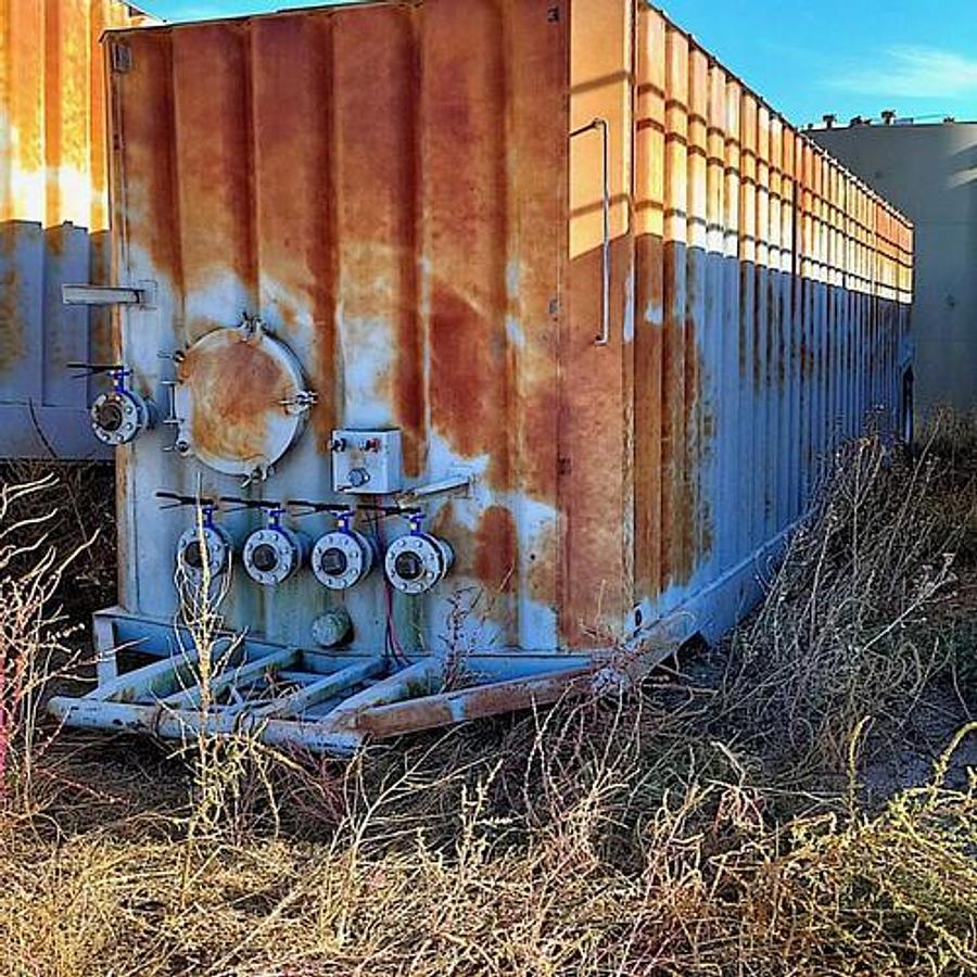 Used 500BBL Frac Tanks- 43x8.5x11, Corrugated Steel, V-bottom, Used Basic Refurb