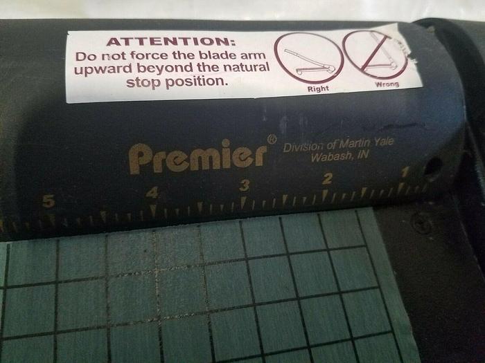 Used Premier Paper Cutters 18" Cutting Length Steel Blade Excellent!