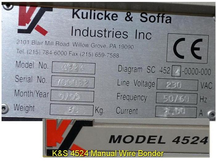 Used K&S 4524 for Sale at Tara Semiconductor Technology
