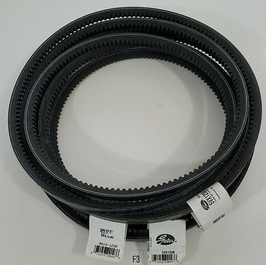 *NEW* LOT OF 3 Gates 5VX1250 Super HC 125" Notched Cogged 5/8" V-belt -Warranty