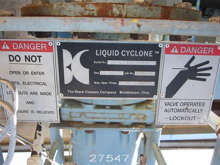 Used Black Clawson LC10 Model 10 Cleaner With Stainless Steel Inlet And Auto Dump Valves #27547