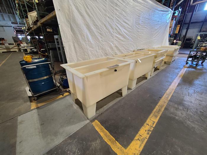 Used Polypro Tank Counter Flow Rinse side and bottom support 70" x 28" x 29" Removable Partition - LARRY PLEASE CHECK DEMENTIONS