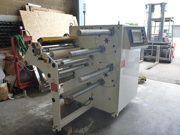Used 19.5" (495MM) NEW SRC SYSTEMS MODEL 750 TURRET NARROW WEB SLITTER REWINDER