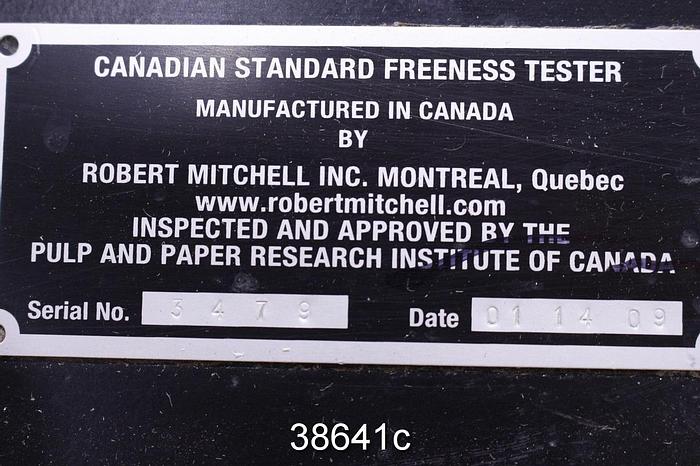 Used Robert Mitchell Canadian Standard Freeness Tester #38641