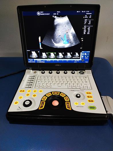Gebraucht GE LOGIQ e tragbare Ultraschallgerät inkl. 3 Sonden und Mitsubishi P93 Drucker