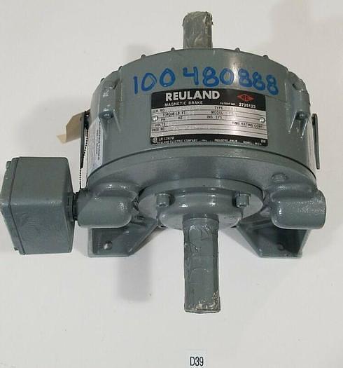 *NEW NO BOX* Reuland OLGN-H16N21-00 Magnetic Break .37AMPS 36FT TORQUE 3PH 480V
