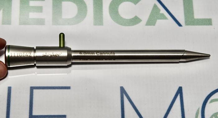 Used STRYKER 6.0MM OBTURATOR & BUR CANNULA SET, 275-721 & 275-721-200