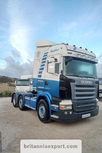 Used 2007 SCANIA R420 6X2 lift steer axle 50 ton tractor unit