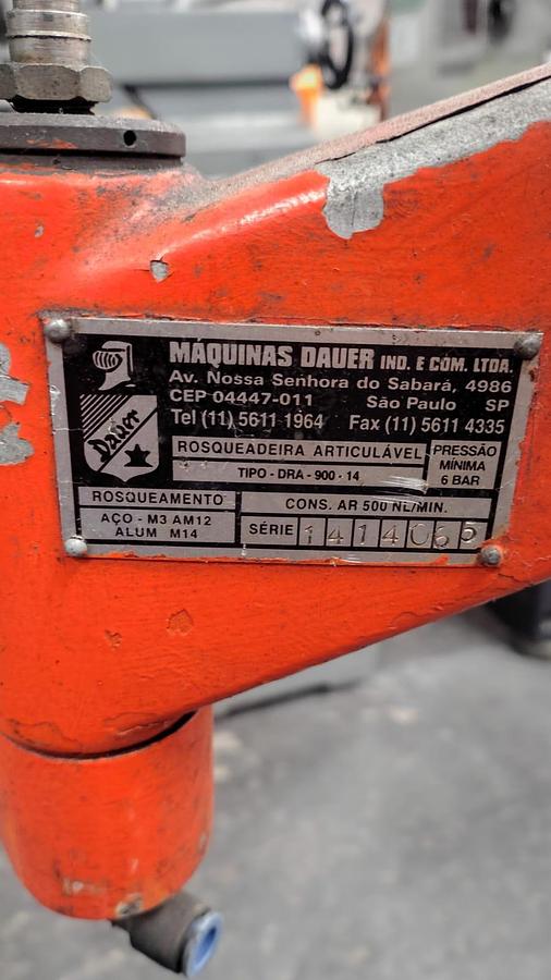 Usado Rosqueadeira Dauer DRA-900 (Pneumática) 