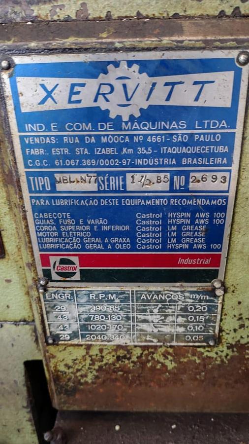 Usado Torno Revolver Xervitt MBL 1" 1/2