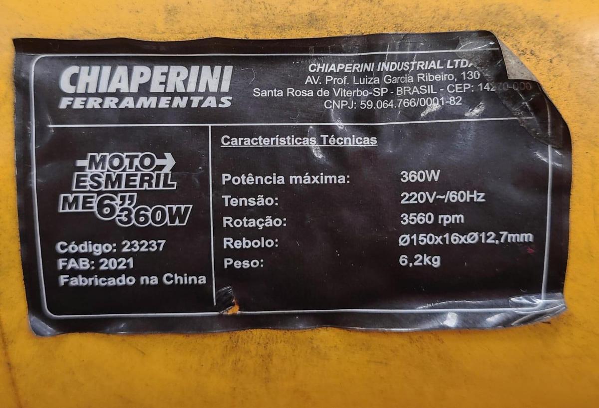 Usado Moto Esmeril ME6¨ 360W Chiaperini