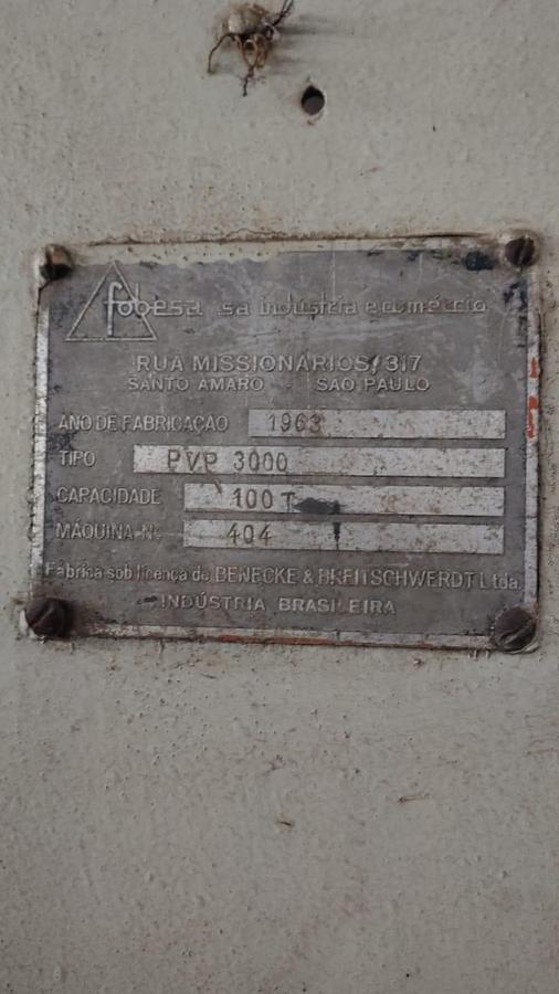 Usado Dobradeira Fobesa 3000mm x 1/4mm