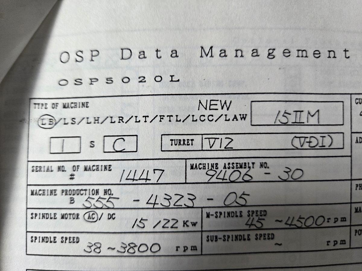 Used 1994 Okuma LB15II-M