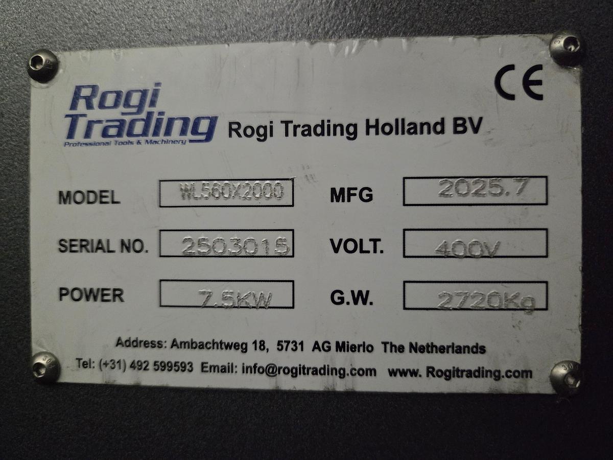 Rogi WL560x2000 lathe