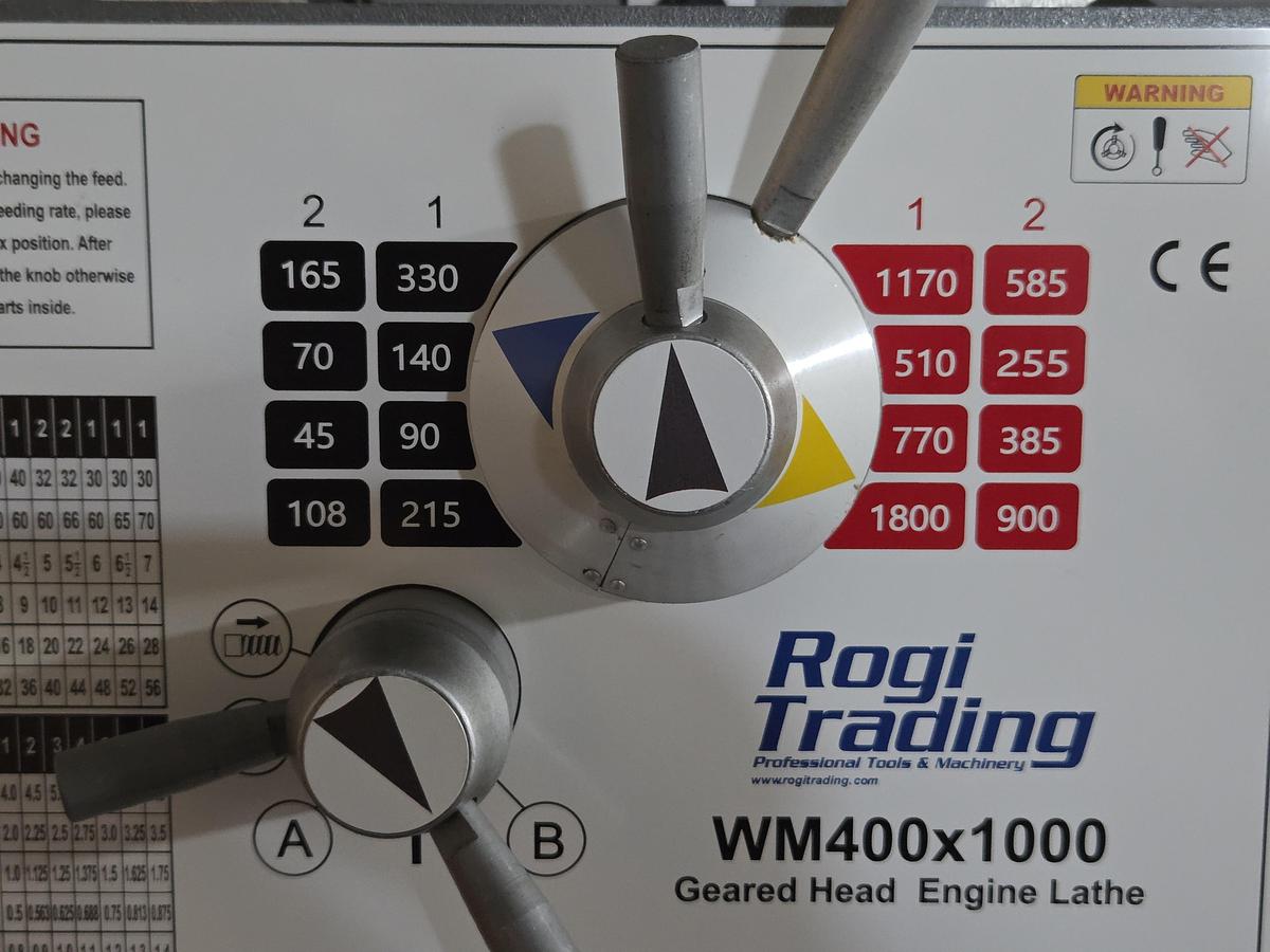 Rogi WM400x1000 lathe