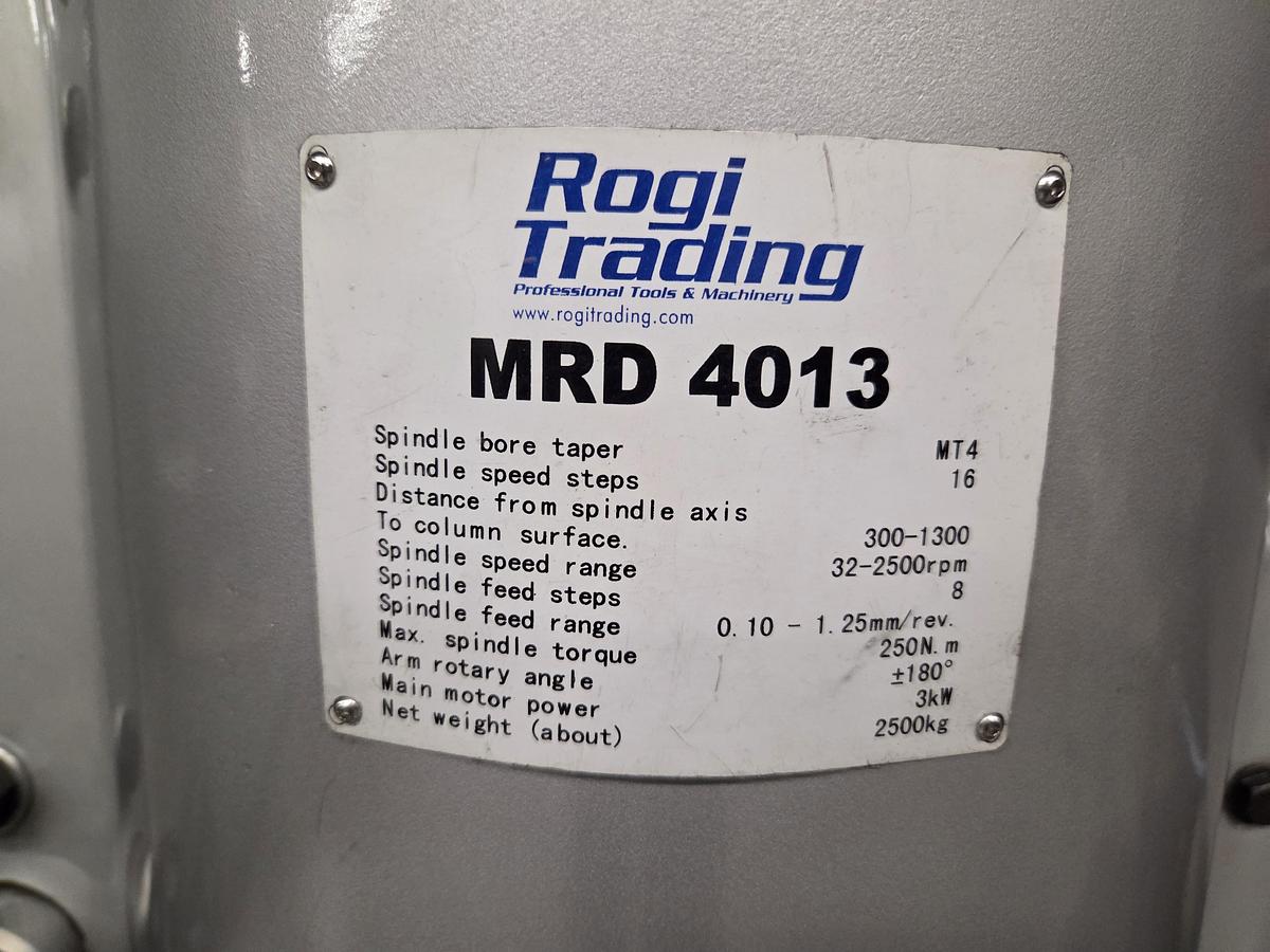 MRD4013 Topline - ROGI Radial Drilling Machine