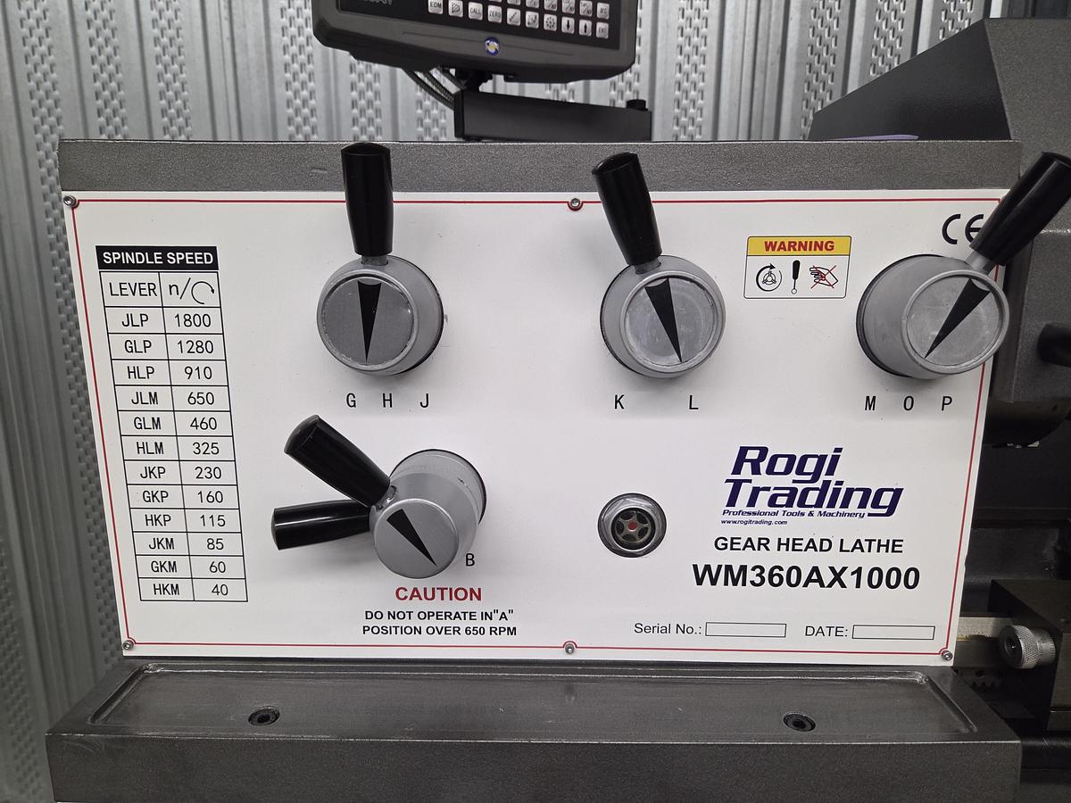Rogi WM360Ax1000 lathe