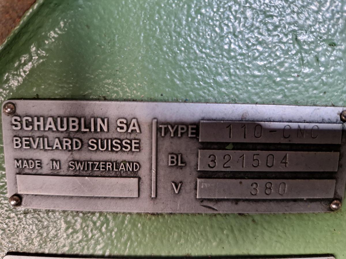 Used Schaublin 110 CNC