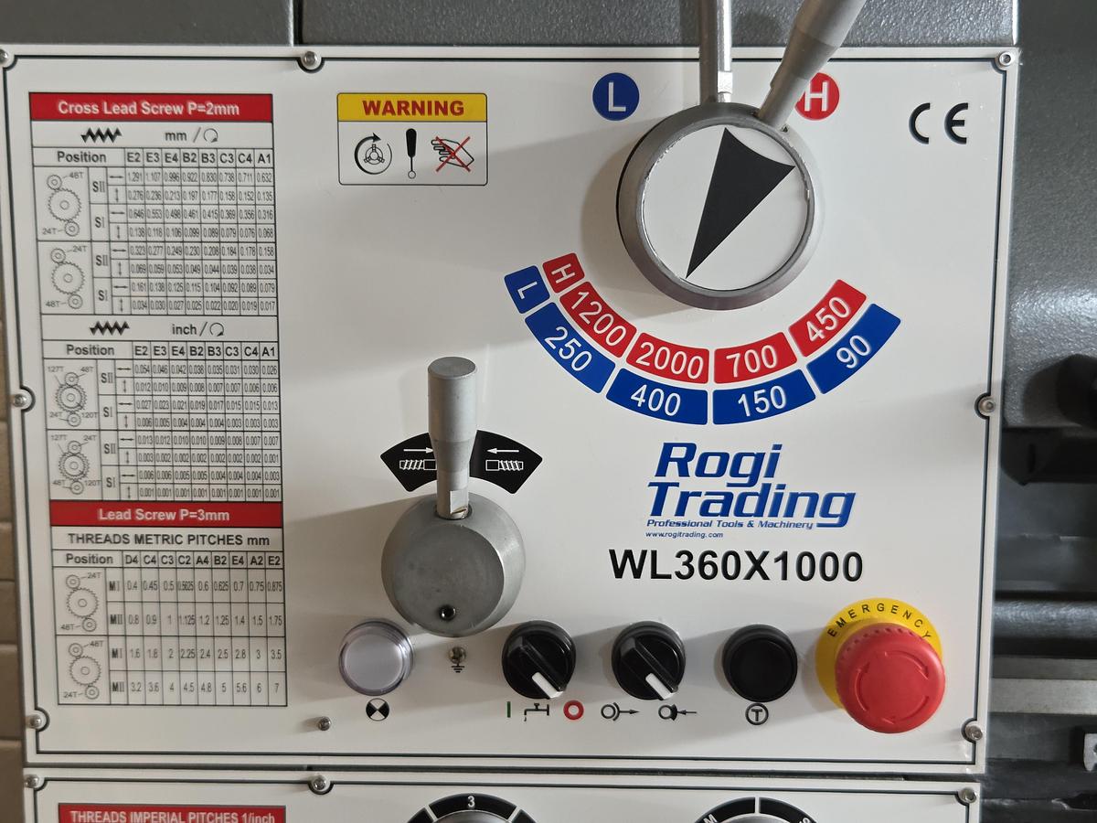 Rogi WL360x1000 lathe