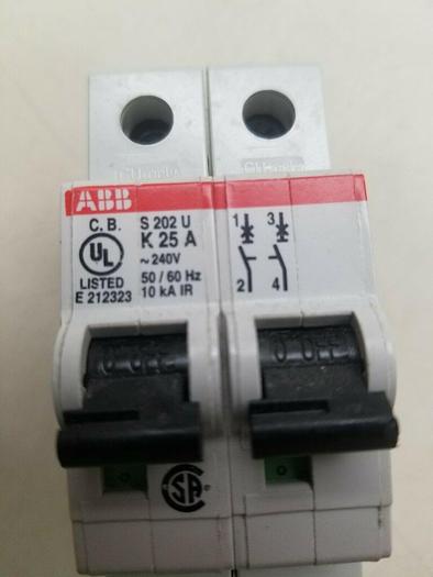 Used ABB Circuit Breaker 2 Pole unit DW-7648, S 202 U K 25 A