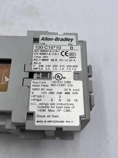 Used Allen-Bradley 100-C16*10 Ser B