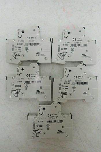 Used Lot of 7 Siemens 5SY61 MCB 230/400V Miniature Circuit Breakers 5SY6104-7 5SY6102