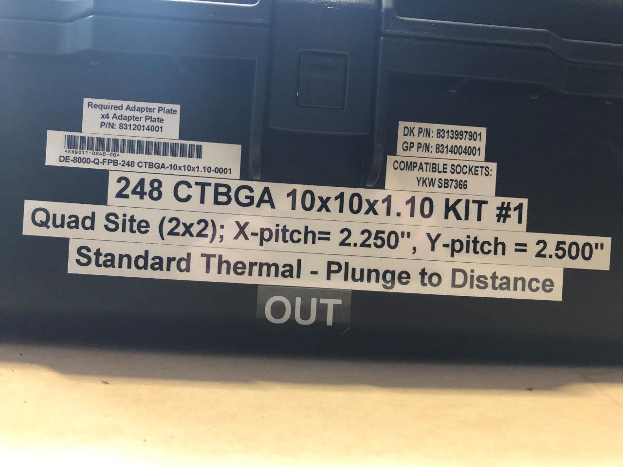 Used Delta Edge DE8000 Q-FPH - 248 CTBGA - 10x10x1.10 Test Handler Change Kit