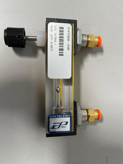 Used Cole Parmer 34500-60 ACRY-010035 Flowmeter Kit with Valve 40 SCFH