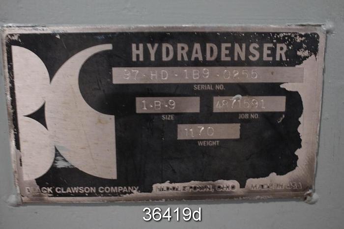 Used Black Clawson 1-B-9 Hydradenser inclined Sdrew Thickener #36419