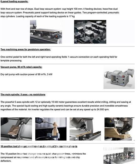 Used 2017 Felder Profit H500 5 Axis CNC Router