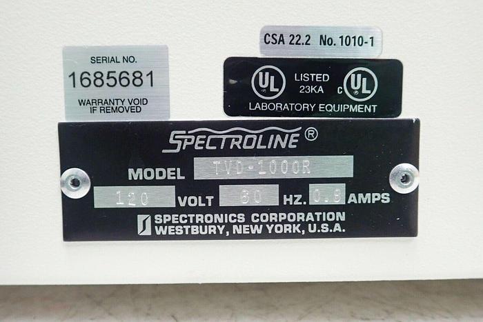 Used Spectroline Model TVD-1000R Bi-O-Vision UV Transilluminator