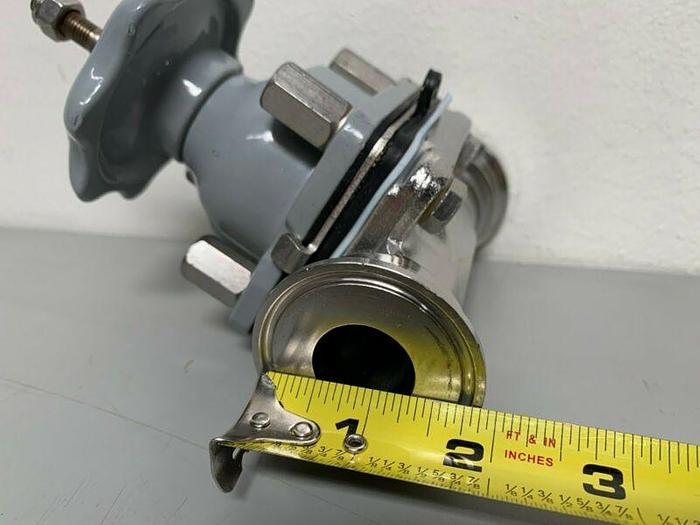 Used ITT Diaphragm Valve w/ 1" Sanitary Fittings