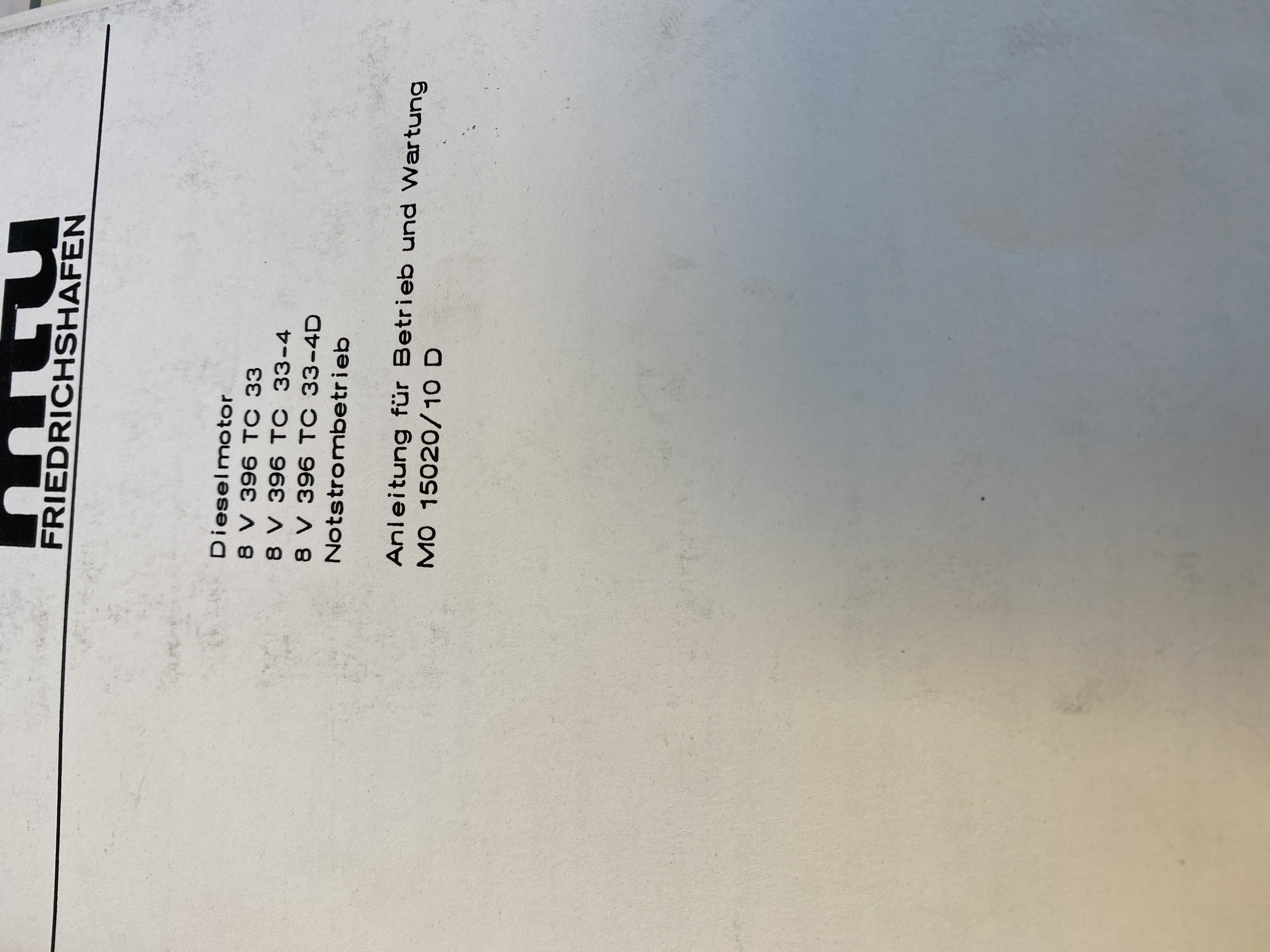 Used MTU 8V-396TC33/34 / A.VAN KAICK 950 KVA  GEN.SET