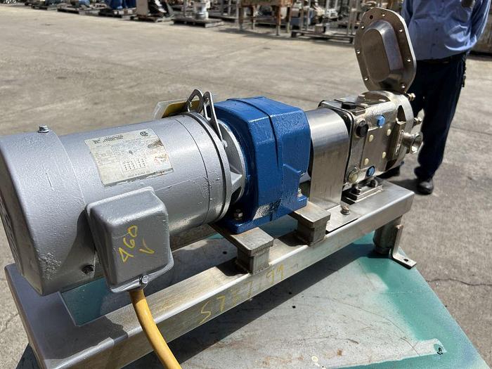 Used Pump, Positive, Waukesha, Mdl 060U2, 316 S/st, 1/2 HP, 2" #S737199