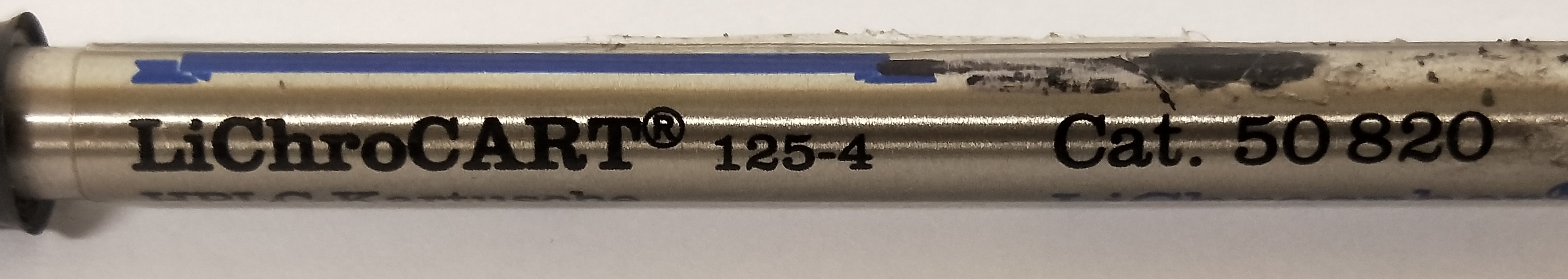 Used Merck LiChrospher Si-60 (LiChroCART 125-4) HPLC Cartridge - 12.5cm x 4mm x 5µm