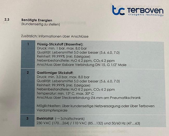 Gebraucht Dosiergerät für Flüssig - Stickstoff, Fabrikat Derboven, Typ LIN-Master-SCT, Bj. 2018