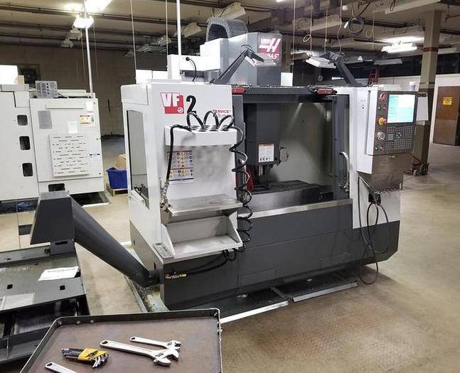 Used 2015 HAAS VF-2 CNC 4-Axis Vertical Machining Center with Haas HRT160 Brushless 4th Axis Rotary Table ***Only 1,574 Spindle Hours!***