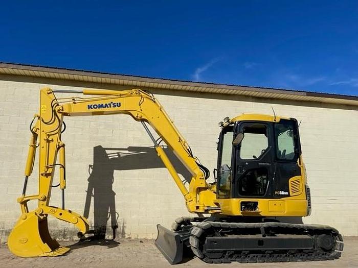 Used 2014 Komatsu PC88-MR-8/ With HTD Thumb