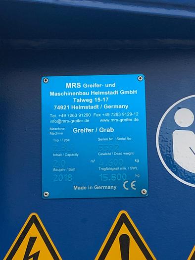 MRS Greiffer/Demag  Hydraulic Clamshell Grab