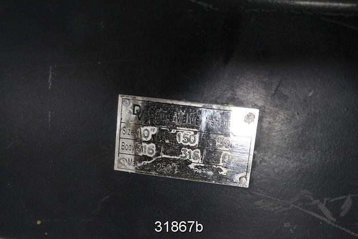 Used Davis Valve Co. 10" Hand Operated Knife Gate Valve #31867