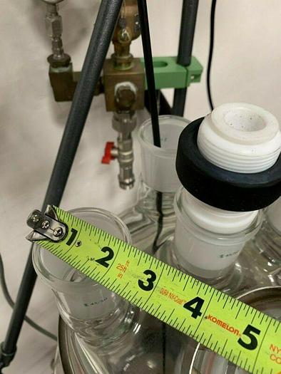 Used Chemglass 20 Liter Jacketed Glass Reactor w/ Chemglass Digital Overhead Stirrer