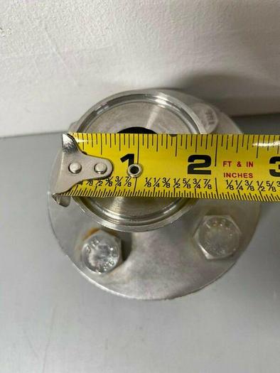 Used Stainless Steel End Cap Reducer 1" Sanitary Fitting to 4 1/4" End