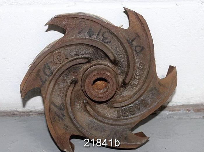 Used Goulds 3196 Impeller, 9.5", 6-Vane, Casting No.: 54631 (For 4x6x10 Pump) #21841
